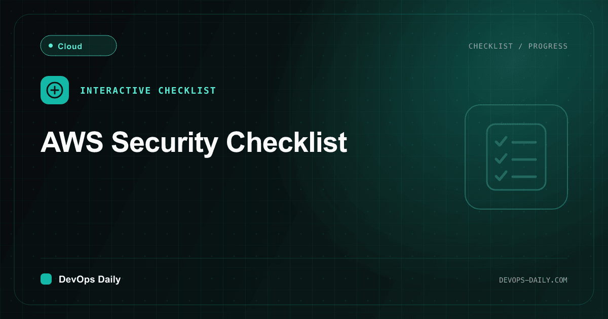 AWS Security Checklist